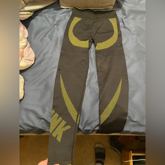 NWOT Victorias Secret Pink Active Ribbed Full Length Workout Leggings - Picture 6 of 13